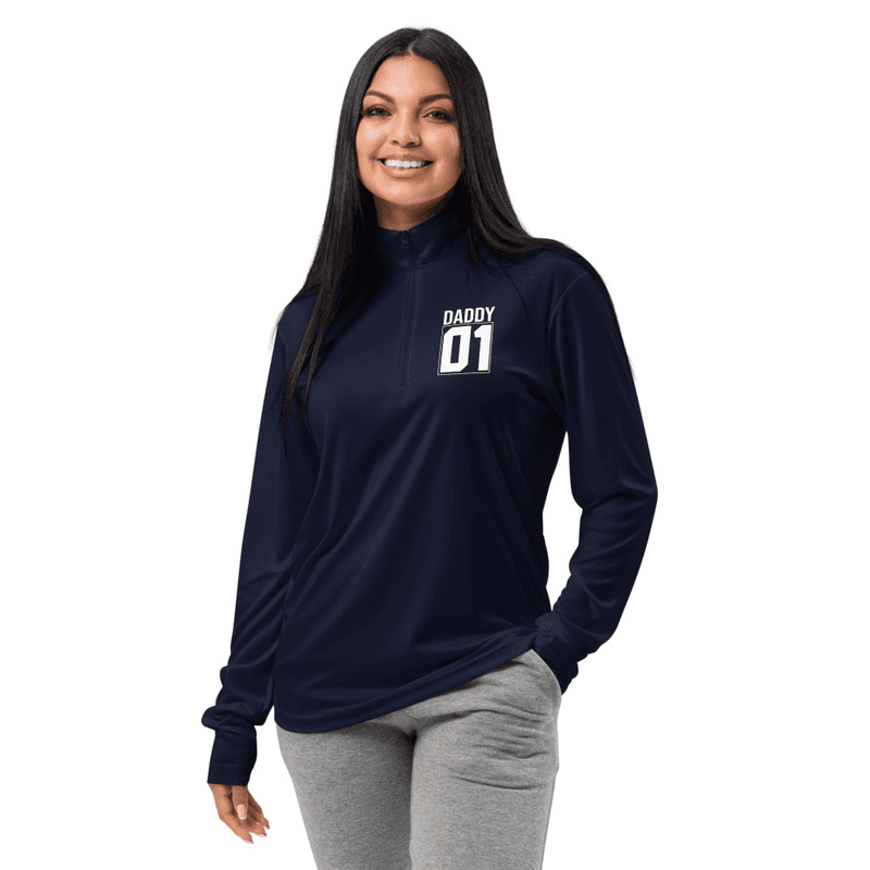 Daddy 01 Lightweight quarter-zip pullover - True Navy XS
