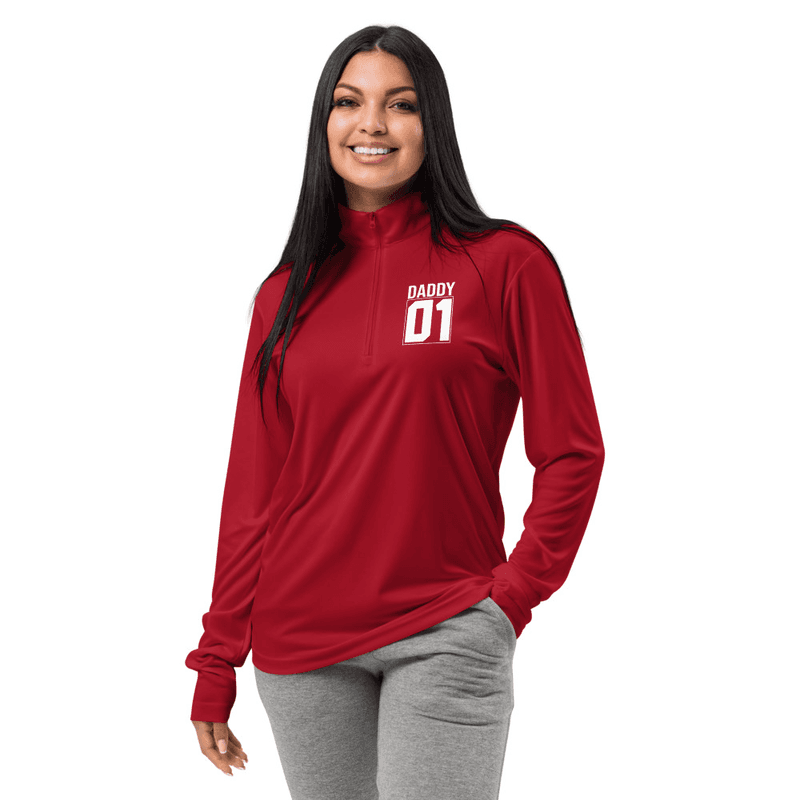 Daddy 01 Lightweight quarter-zip pullover - True Red XS
