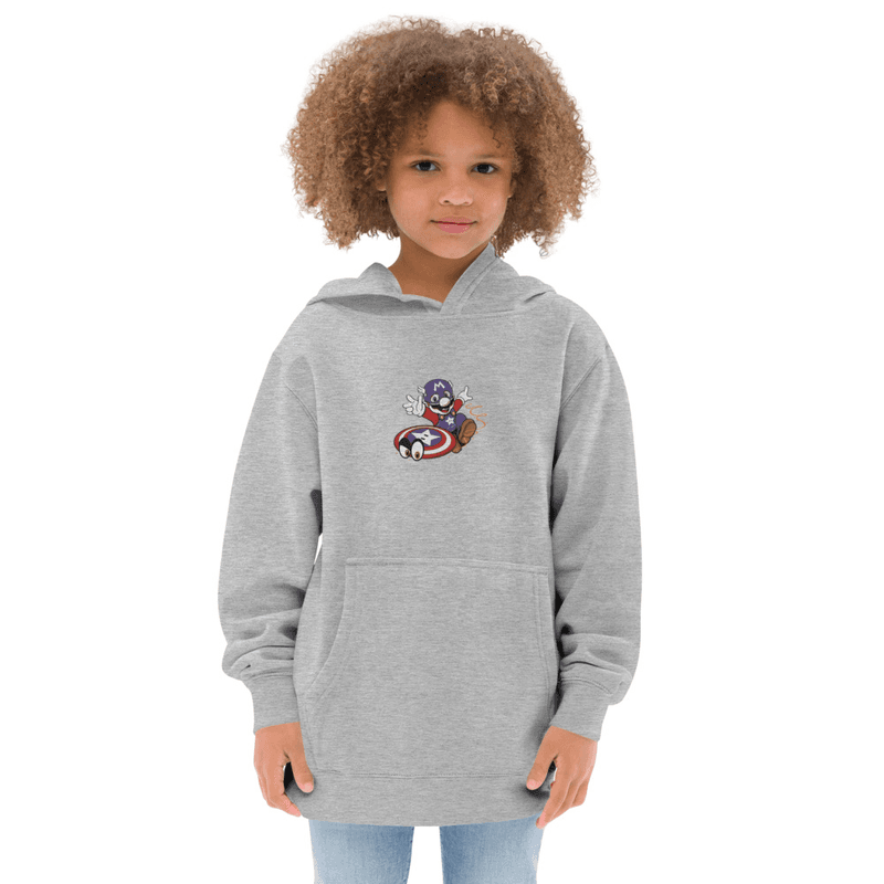 Kids fleece hoodie - Athletic Heather S