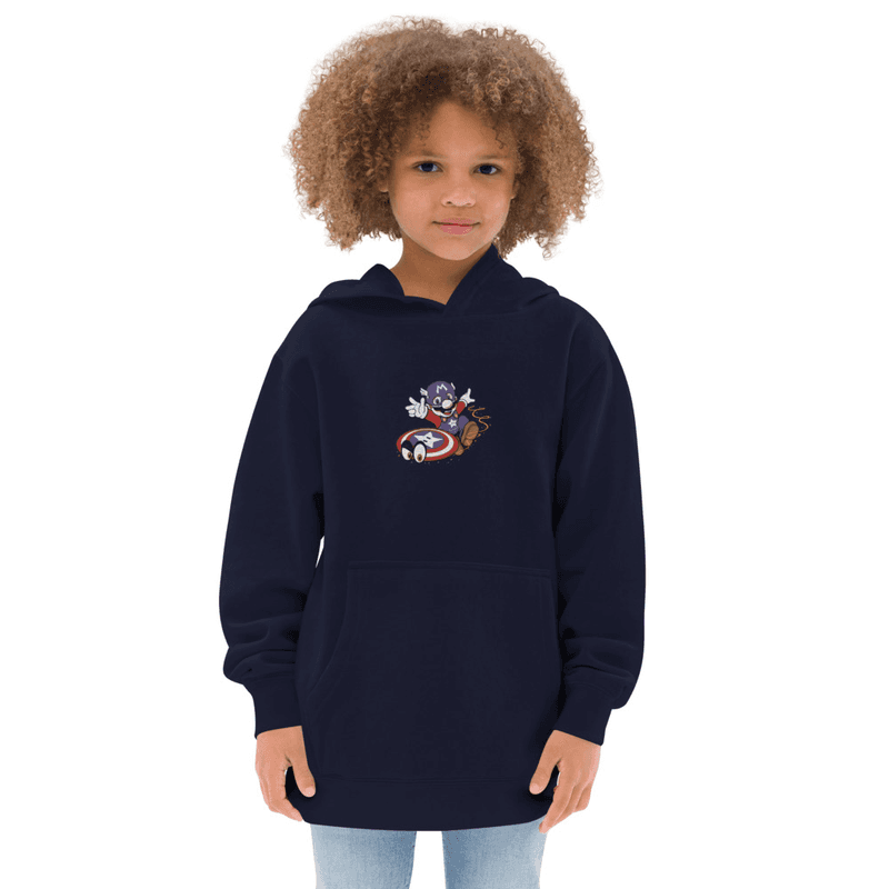 Kids fleece hoodie - Navy Blazer S