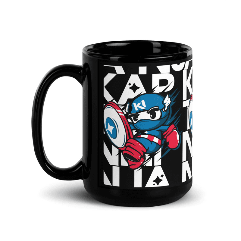 Black Glossy Mug - Black 15 oz